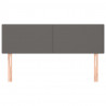 Cabeceira de cama 2 pcs couro artificial 72x5x78/88 cm cinzento 3