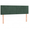 Cabeceira de cama 2 pcs veludo 72x5x78/88 cm verde-escuro 2