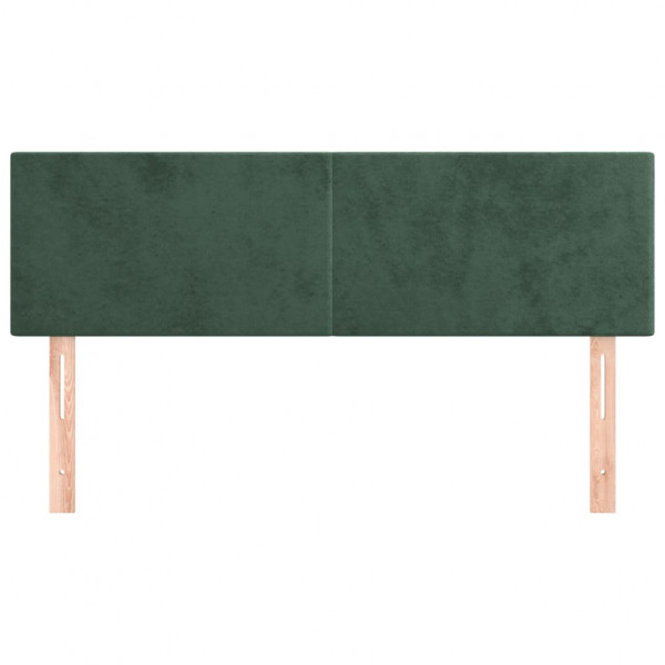 Cabeceros 2 unidades terciopelo verde oscuro 72x5x78/88 cm M 3