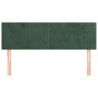 Cabeceira de cama 2 pcs veludo 72x5x78/88 cm verde-escuro 3