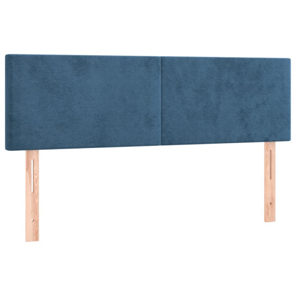 Cabeceros 2 unidades terciopelo azul oscuro 72x5x78/88 cm M 2