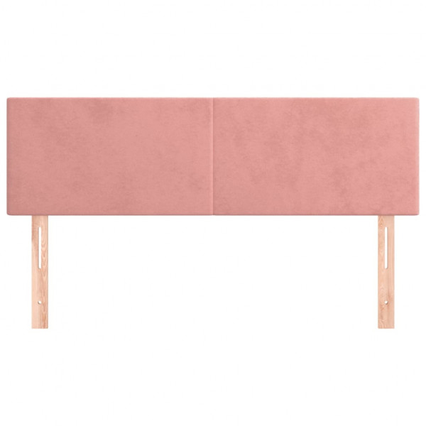 Cabeceros 2 unidades terciopelo rosa 72x5x78/88 cm M 3