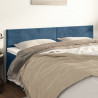 Cabeceira de cama 2 pcs veludo 90x5x78/88 cm azul-escuro 1