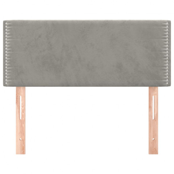 Cabecero de terciopelo gris claro 80x5x78/88 cm M 3