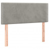 Cabecero de terciopelo gris claro 90x5x78/88 cm 2