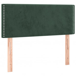 Cabecero de terciopelo verde oscuro 90x5x78/88 cm H
