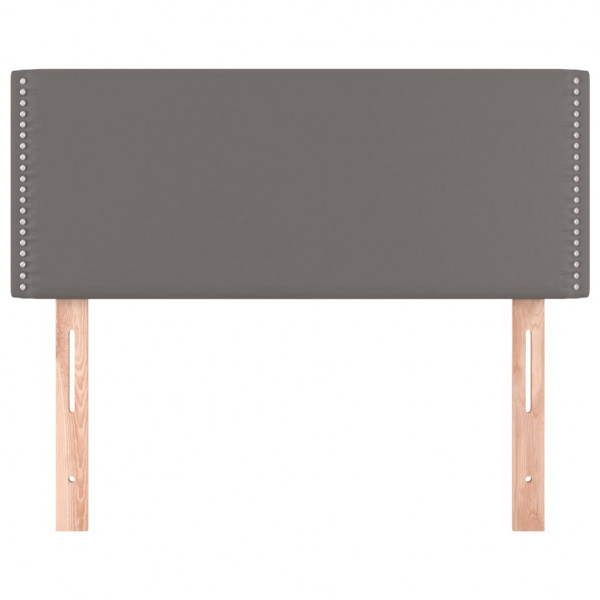 Cabecero de cuero sintético gris 100x5x78/88 cm M 3