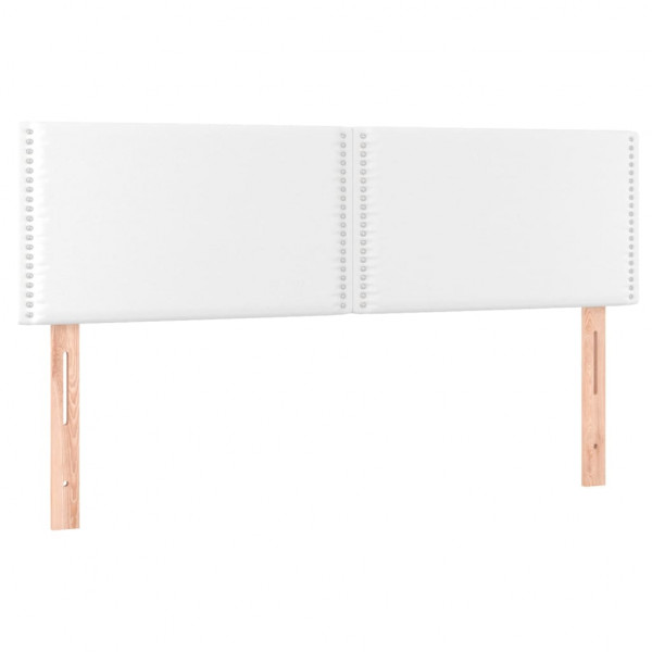 Cabeceros 2 unidades cuero sintético blanco 72x5x78/88 cm M 2