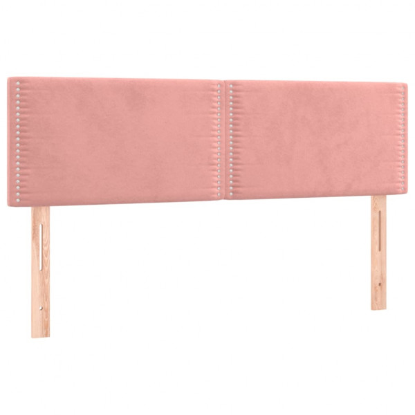 Cabeceiras 2 unidades veludo rosa 72x5x78/88 cm M 2