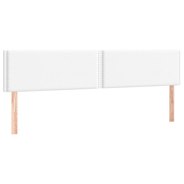 Cabeceros 2 unidades de cuero sintético blanco 90x5x78/88 cm M 2