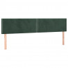 Cabeceira de cama 2 pcs veludo 100x5x78/88 cm verde-escuro 2