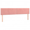 Cabeceira de cama 2 pcs veludo 100x5x78/88 cm rosa 2