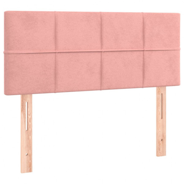 Cabeceira de cama veludo 80x5x78/88 cm rosa M 2