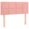 Cabeceira de cama veludo 80x5x78/88 cm rosa 2