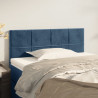 Cabeceira de cama veludo 90x5x78/88 cm azul-escuro 1