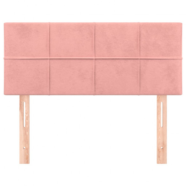 Cabeceira de cama veludo 90x5x78/88 cm rosa M 3