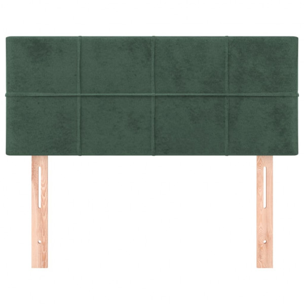 Cabeceira de cama veludo 100x5x78/88 cm verde-escuro M 3