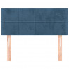 Cabeceira de cama veludo 100x5x78/88 cm azul-escuro 3