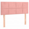 Cabeceira de cama veludo 100x5x78/88 cm rosa 2