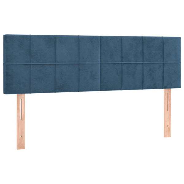 Cabeceros 2 unidades terciopelo azul oscuro 72x5x78/88 cm M 2