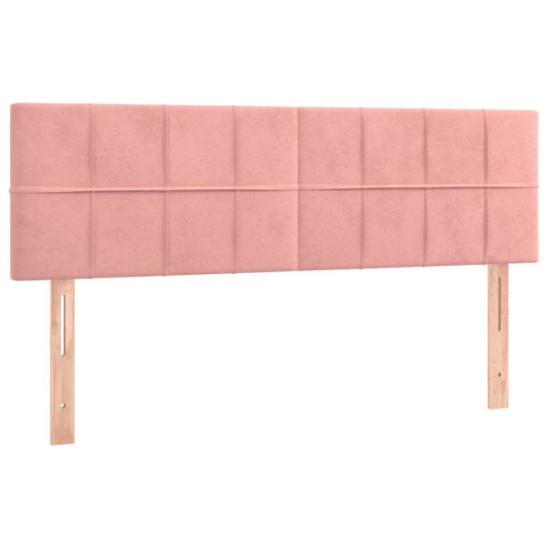 Cabeceira de cama 2 pcs veludo 72x5x78/88 cm rosa M 2