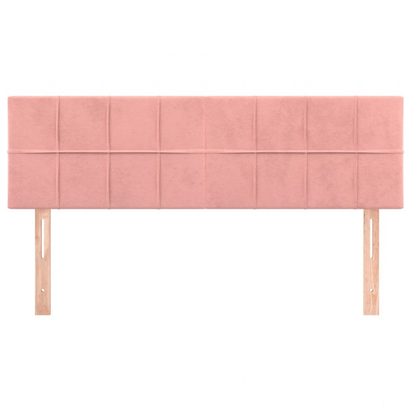 Cabeceros 2 unidades terciopelo rosa 72x5x78/88 cm M 3