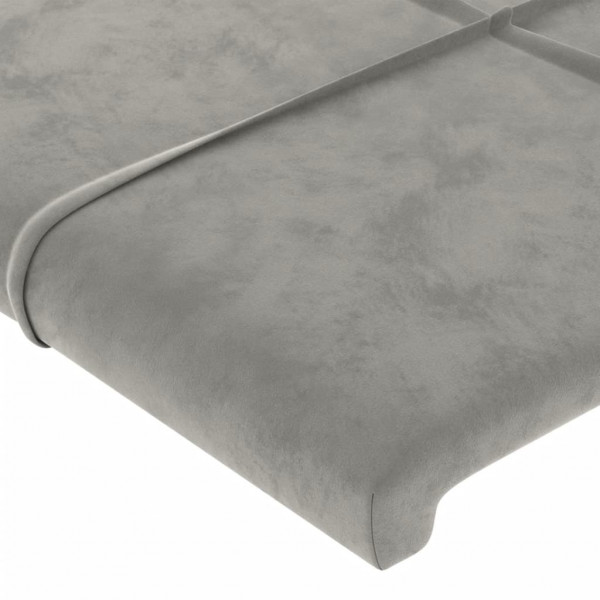 Cabeceira de cama 2 pcs veludo 80x5x78/88 cm cinzento-claro M 4