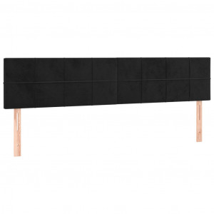 Cabeceira de cama 2 pcs veludo 80x5x78/88 cm preto H