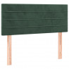 Cabeceira de cama veludo 90x5x78/88 cm verde-escuro 2