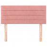 Cabeceira de cama veludo 90x5x78/88 cm rosa 3