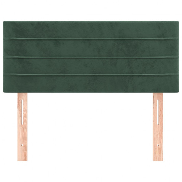 Cabeceira de cama veludo 100x5x78/88 cm verde-escuro M 3