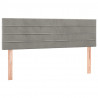Cabeceira de cama 2 pcs veludo 72x5x78/88 cm cinzento-claro 2