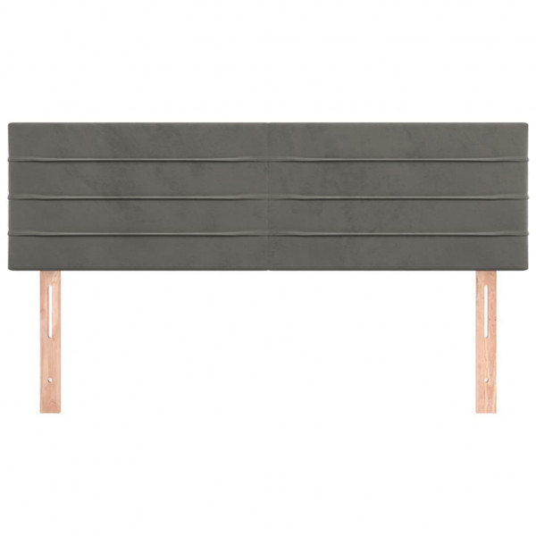 Cabeceros 2 unidades terciopelo gris oscuro 72x5x78/88 cm M 3