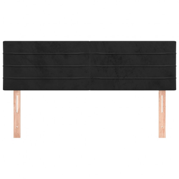 Cabeceira de cama 2 pcs veludo 72x5x78/88 cm preto M 3