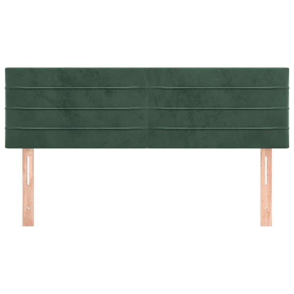 Cabeceros 2 unidades terciopelo verde oscuro 72x5x78/88 cm M 3