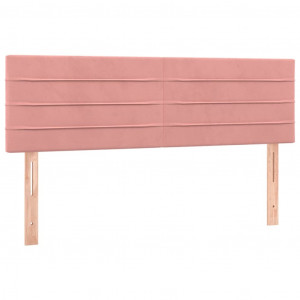Cabeceira de cama 2 pcs veludo 72x5x78/88 cm rosa H