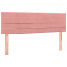 Cabeceira de cama 2 pcs veludo 72x5x78/88 cm rosa 2