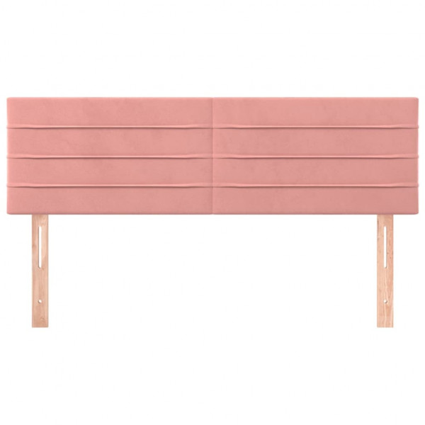 Cabeceros 2 unidades terciopelo rosa 72x5x78/88 cm M 3