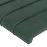 Cabeceira de cama 2 pcs veludo 80x5x78/88 cm verde-escuro 4