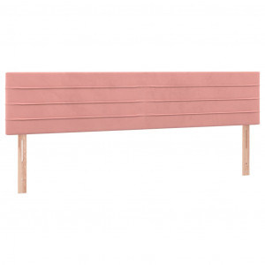 Cabeceira de cama 2 pcs veludo 80x5x78/88 cm rosa H