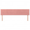 Cabeceira de cama 2 pcs veludo 100x5x78/88 cm rosa 3