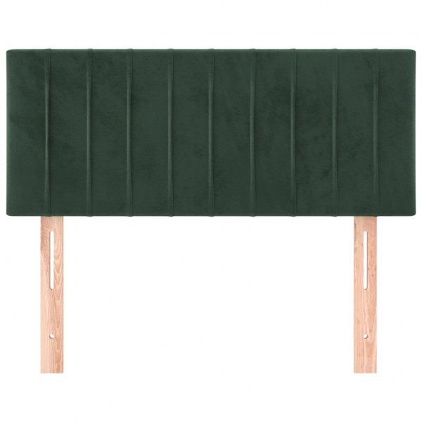 Cabecero de terciopelo verde oscuro 80x5x78/88 cm M 3