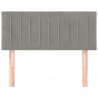 Cabecero de terciopelo gris claro 90x5x78/88 cm 3