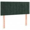 Cabeceira de cama veludo 90x5x78/88 cm verde-escuro 2