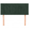Cabeceira de cama veludo 90x5x78/88 cm verde-escuro 3