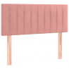 Cabeceira de cama veludo 90x5x78/88 cm rosa 2
