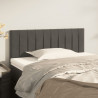 Cabeceira de cama veludo 100x5x78/88 cm cinzento-escuro 1