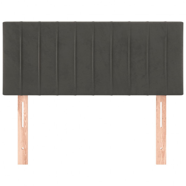 Cabeceira de cama veludo 100x5x78/88 cm cinzento-escuro M 3