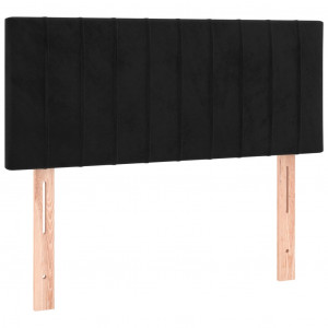 Cabeceira de cama veludo 100x5x78/88 cm preto H