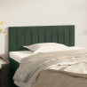 Cabeceira de cama veludo 100x5x78/88 cm verde-escuro 1